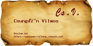 Csungán Vilmos névjegykártya